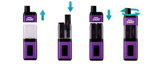 Vapes Bar Angel 2400 Pod Kit - 4 Easy Steps