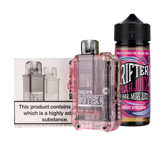 Aspire GoTek X Nicotine Free Bundle - Translucent Pink