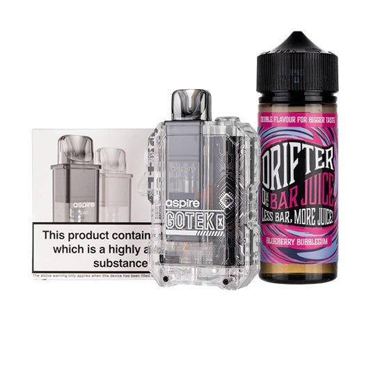 Aspire GoTek X Nicotine Free Bundle - Transparent