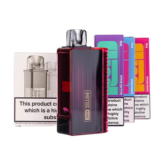 Aspire Gotek Nano Pod Kit Bundle - Ice Rose