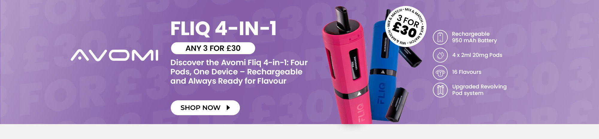 Discover the Avomi FLIQ 4 in 1 Pod Kit - Now In Stock at Vape Superstore