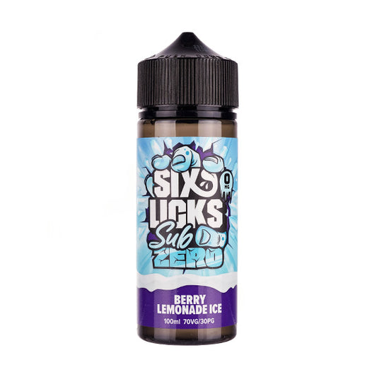 Berry Lemonade Ice 100ml Shortfill by Six Licks Sub Zero