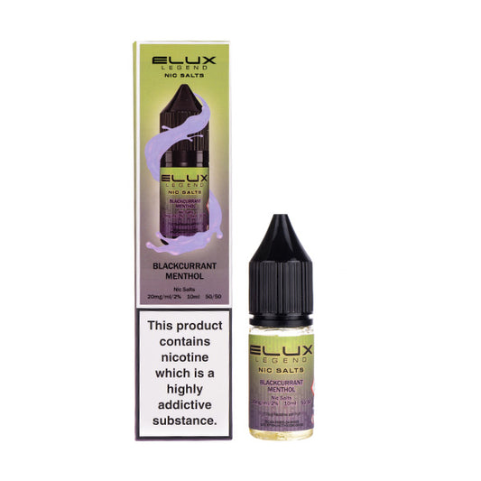 Blackcurrant Menthol Nic Salt E-Liquid by Elux Legend