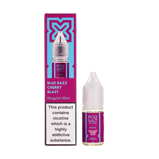 Blue Razz Cherry Blast Nic Salt E-Liquid by Pod Salt Nexus