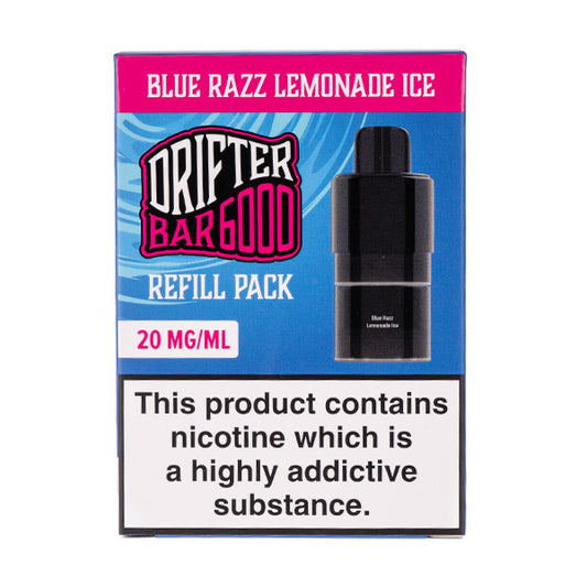 Blue Razz Lemonade Ice Drifter 6000 Prefilled Pod + Refill by Drifter