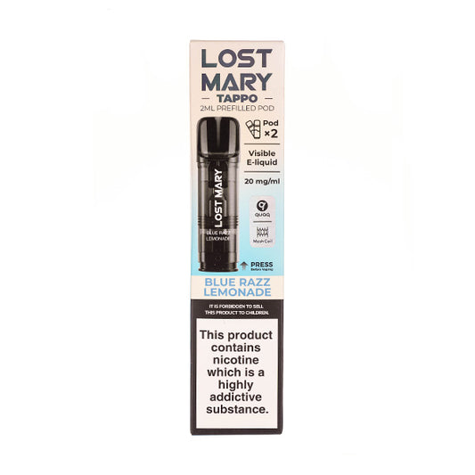 Blue Razz Lemonade Tappo Prefilled Pods by Lost Mary