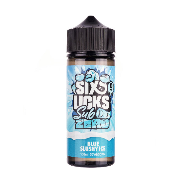 Six Licks Blue Slushy Ice 100ml Shortfill - Sub Zero Range