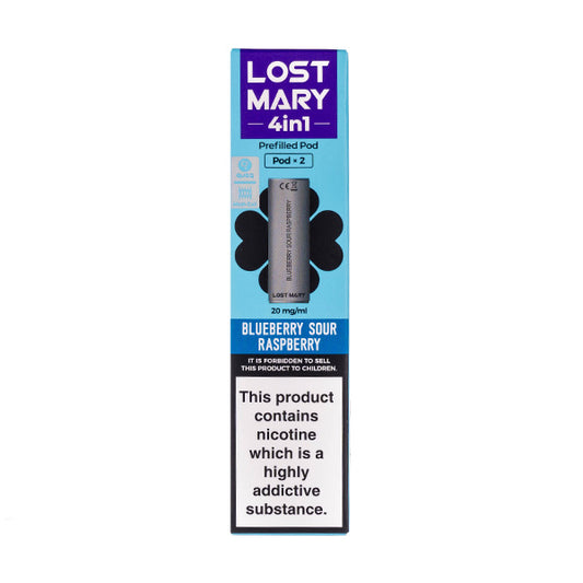 Blueberry Sour Raspberry 4-in-1 Prefilled Pods by Lost Mary