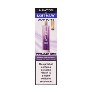 Lost Mary x Hawcos Pro Max 7000 Disposable Vape - Blueberry Sour Raspberry