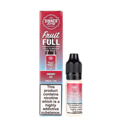 Cherry Ice Nic Salt E-Liquid by Dinner Lady Fruit Full Bar Salts