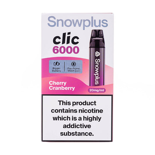 Snowplus Clic 6000 Disposable Vape - Cherry Cranberry