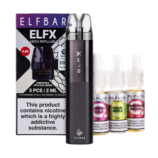 Elf Bar ELFX Pod Kit Bundle - Black