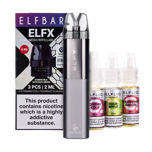 Elf Bar ELFX Pod Kit Bundle - Grey