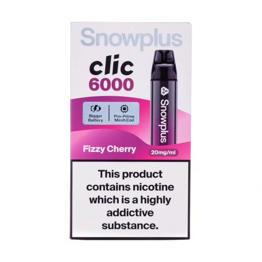 Snowplus Clic 6000 Disposable Vape - Fizzy Cherry