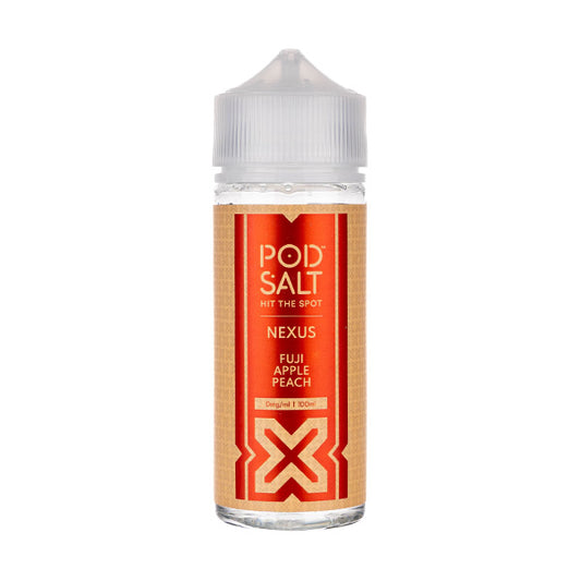 Fuji Apple Peach 100ml Shortfill E-Liquid by Pod Salt Nexus