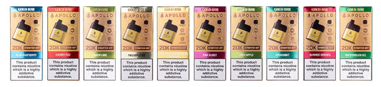 Gold Bar Apollo 20k available in 10 delicious flavours