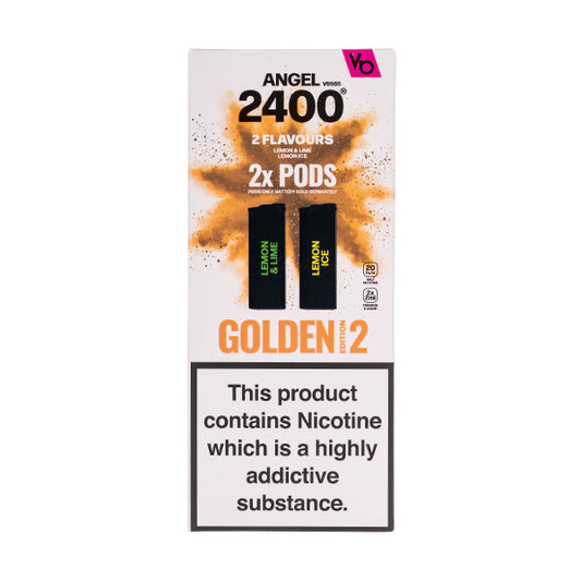 Golden Edition 2 Vapes Bar Angel 2400 Prefilled Pods