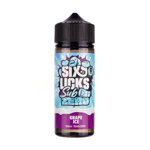 Grape Ice 100ml Shortfill by Six Licks Sub Zero