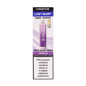 Lost Mary x Hawcos Pro Max 7000 Disposable Vape - Grape Ice