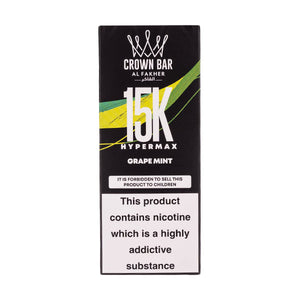 Al Fakher Crown Bar Hypermax 15k Disposable Vape - Grape Mint