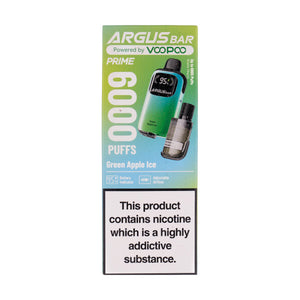 Voopoo Argus Bar Prime 6000 Disposable Vape - Green Apple Ice