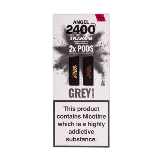 Grey Edition 1 Vapes Bar Angel 2400 Prefilled Pods