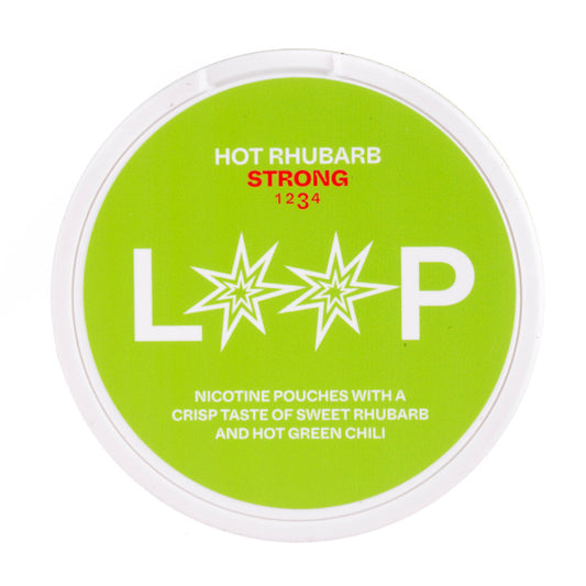 Hot Rhubarb Strong Nicotine Pouches by Loop