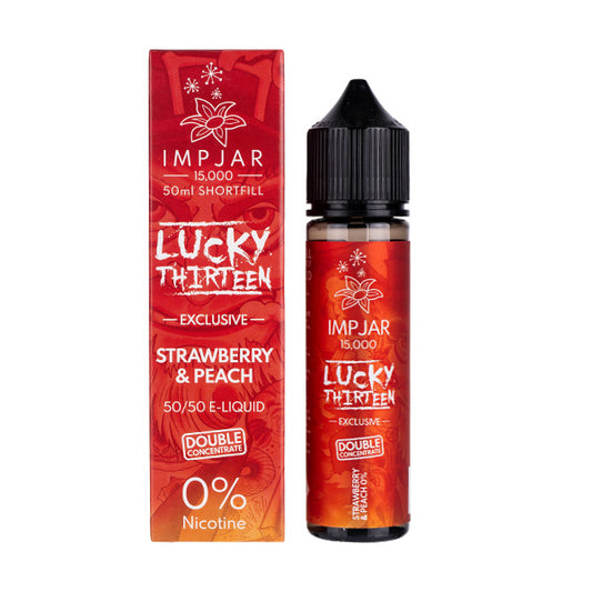 Strawberry Peach 50ml (50/50) Shortfill by Imp Jar & Lucky Thirteen