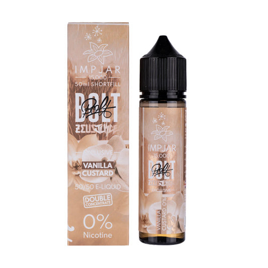 Vanilla Custard 50ml (50/50) Shortfill by Imp Jar & Zeus Bolt