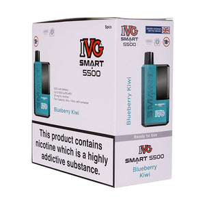 IVG Smart 5500 Disposable Vape [Pack of 5] - Blueberry Kiwi