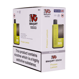 IVG Smart 5500 Disposable Vape [Pack of 5] - Frozen Lemon