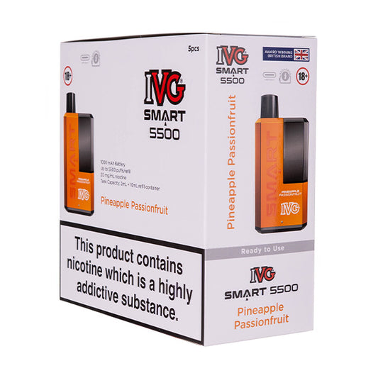 IVG Smart 5500 Disposable Vape [Pack of 5] - Pineapple Passionfruit