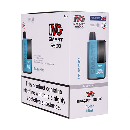 IVG Smart 5500 Disposable Vape [Pack of 5] - Polar Mint