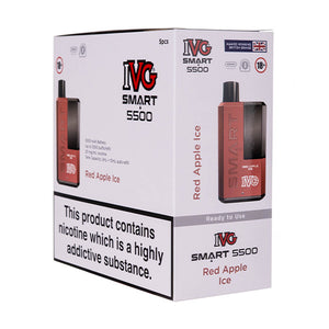 IVG Smart 5500 Disposable Vape [Pack of 5] - Red Apple Ice