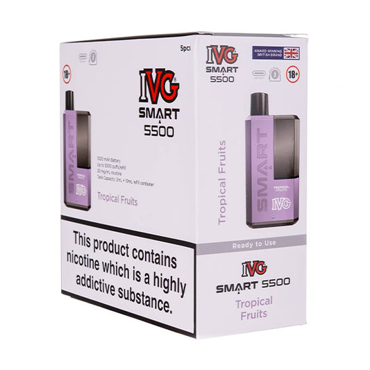 IVG Smart 5500 Disposable Vape [Pack of 5] - Tropical Fruits