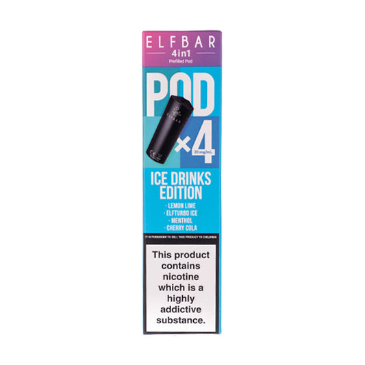 Ice Drink Edition 4 in 1 Prefilled Pods by Elf Bar - 4 Pack