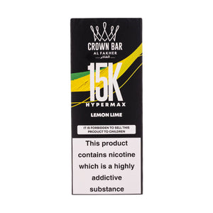 Al Fakher Crown Bar Hypermax 15k Disposable Vape - Lemon Lime