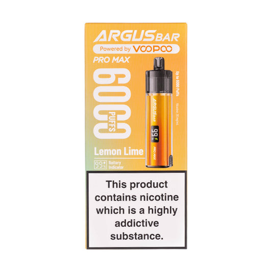 VooPoo Argus Bar Pro Max Disposable Vape - Lemon Lime