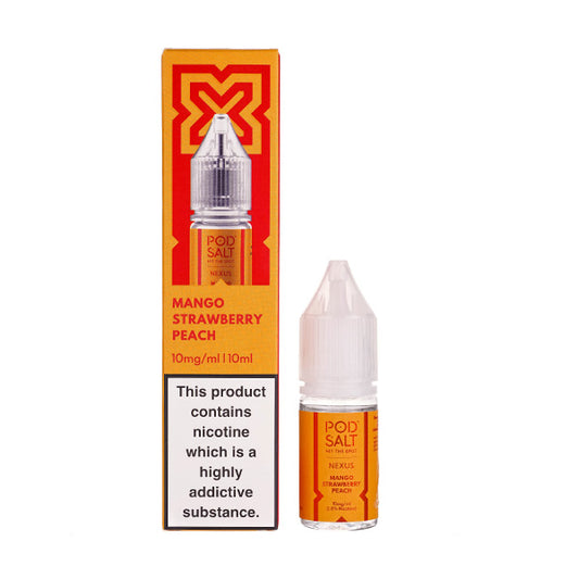 Mango Strawberry Peach Nic Salt by Pod Salt Nexus (Bottle & Box)