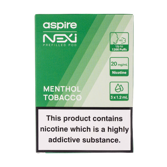 Menthol Tobacco Nexi One Prefilled Pods by Aspire