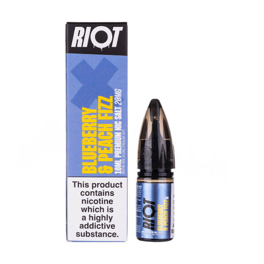 Blueberry Peach Fizz Nic Salt E-Liquid by Riot Squad X