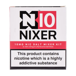 50VG/50PG Nicotine Salt Shot Mixer Kit (3x10ml) by Nixer - 10mg