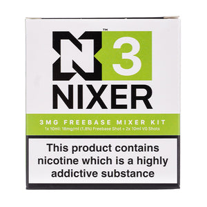 70VG/30PG Freebase Nicotine Shot Mixer Kit (3x10ml) by Nixer 3mg