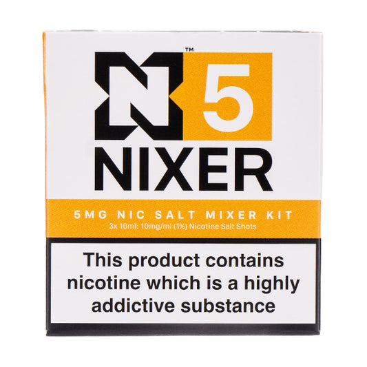 50VG/50PG Nicotine Salt Shot Mixer Kit (3x10ml) by Nixer - 5mg