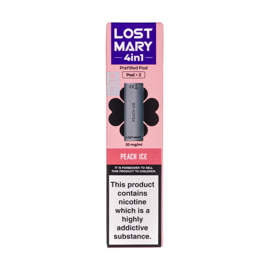 Peach Ice 4-in-1 Prefilled Pods by Lost Mary