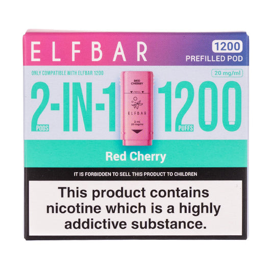 Red Cherry EB1200 Prefilled Pods by Elf Bar