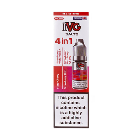 Red Edition 4 in 1 (4 x 10ml) Nic Salt E-Liquid by IVG