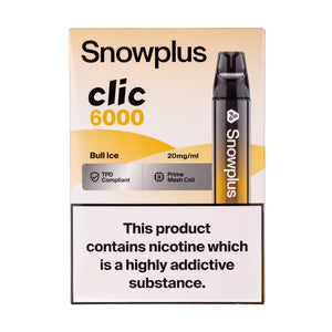 Snowplus Clic 6000 Disposable Vape - Bull Ice