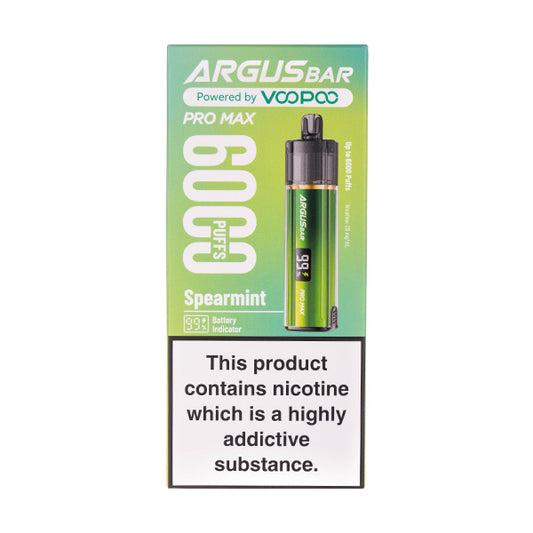 VooPoo Argus Bar Pro Max Disposable Vape - Spearmint