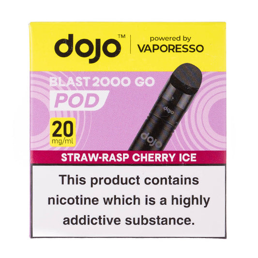 Straw-Rasp Cherry Ice Dojo Blast 2000 Go Prefilled Pod + Refill by Vaporesso